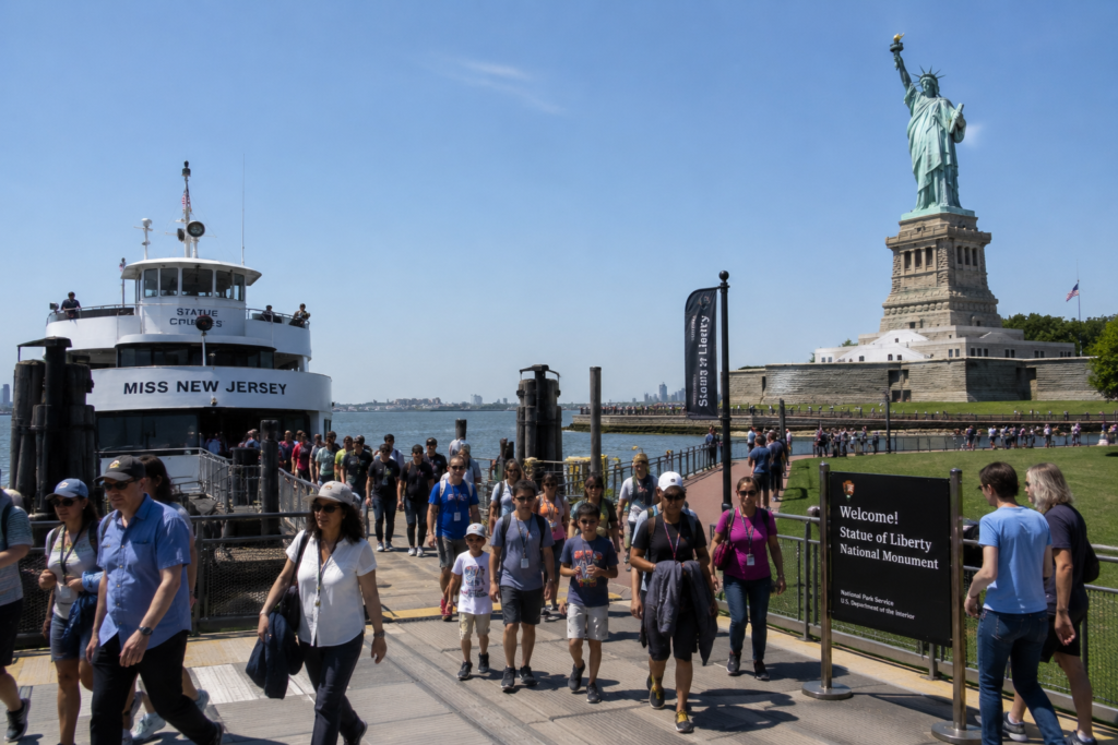 As soon as the Ferry reaches to the Liberty Island, honestly, this is where the trip starts to feel real.