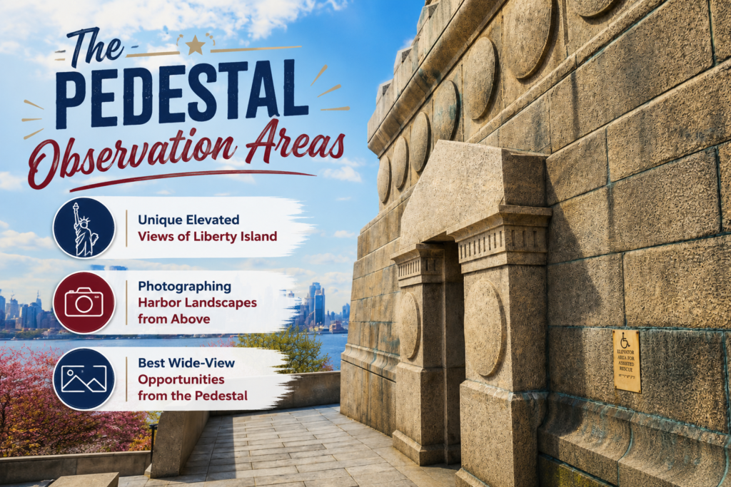 The Pedestal Area offers you an elevated view to take the best photos.