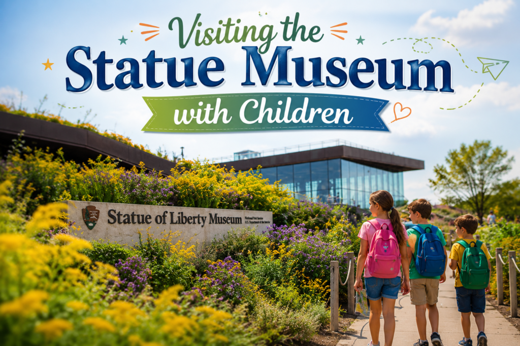 Children visiting Statue of Liberty Museum.